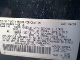 2004 TOYOTA RAV4 GRAY 2.4 AT AWD.  Z24859